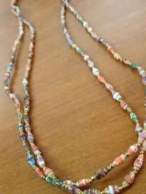 Multicolor Bead Layered Stretchy Necklace - Women Jewelry